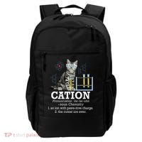 Cation Funny Chemistry Humor Science Teacher Cat Pun Backpack thumb 0