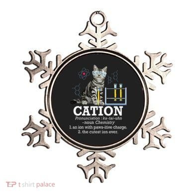 Cation Funny Chemistry Humor Science Teacher Cat Pun Ornament