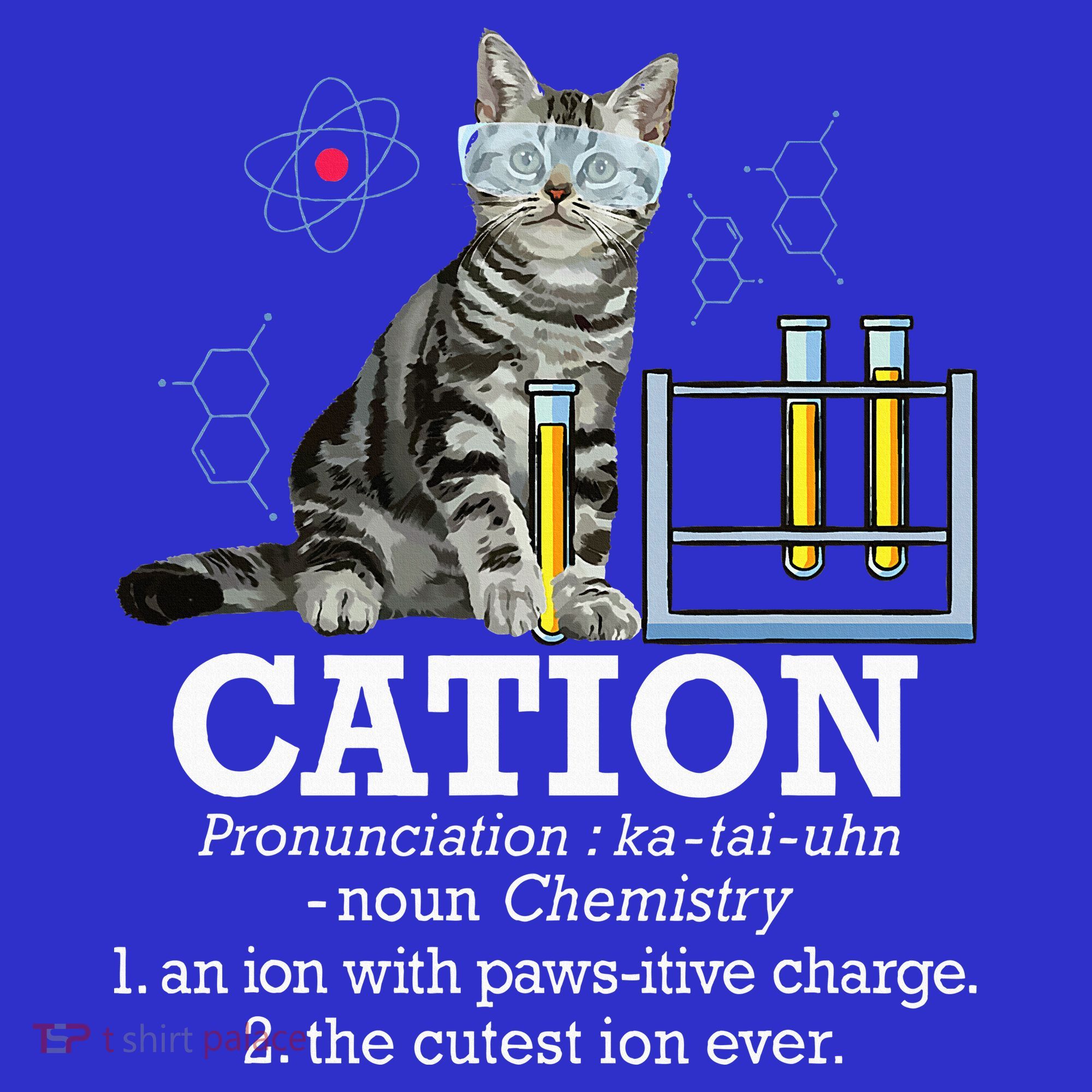 Cation Funny Chemistry Humor Science Teacher Cat Pun Apron