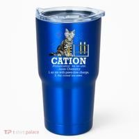 Cation Funny Chemistry Humor Science Teacher Cat Pun Tumbler thumb 0