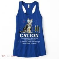Cation Funny Chemistry Humor Science Teacher Cat Pun Women's Tank Top thumb 0