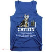 Cation Funny Chemistry Humor Science Teacher Cat Pun Tank Top thumb 0