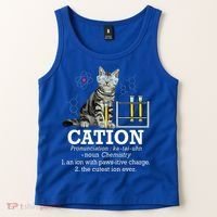 Cation Funny Chemistry Humor Science Teacher Cat Pun Tank Top thumb 2