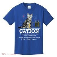 Cation Funny Chemistry Humor Science Teacher Cat Pun Kids T-Shirt thumb 0