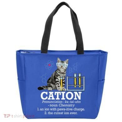Cation Funny Chemistry Humor Science Teacher Cat Pun Tote Bag