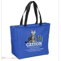 Cation Funny Chemistry Humor Science Teacher Cat Pun Tote Bag thumb 2