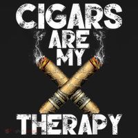 Cool Funny Cigar For Men Cigars Are My Therapy USA-Made Doggie Bandana thumb 2