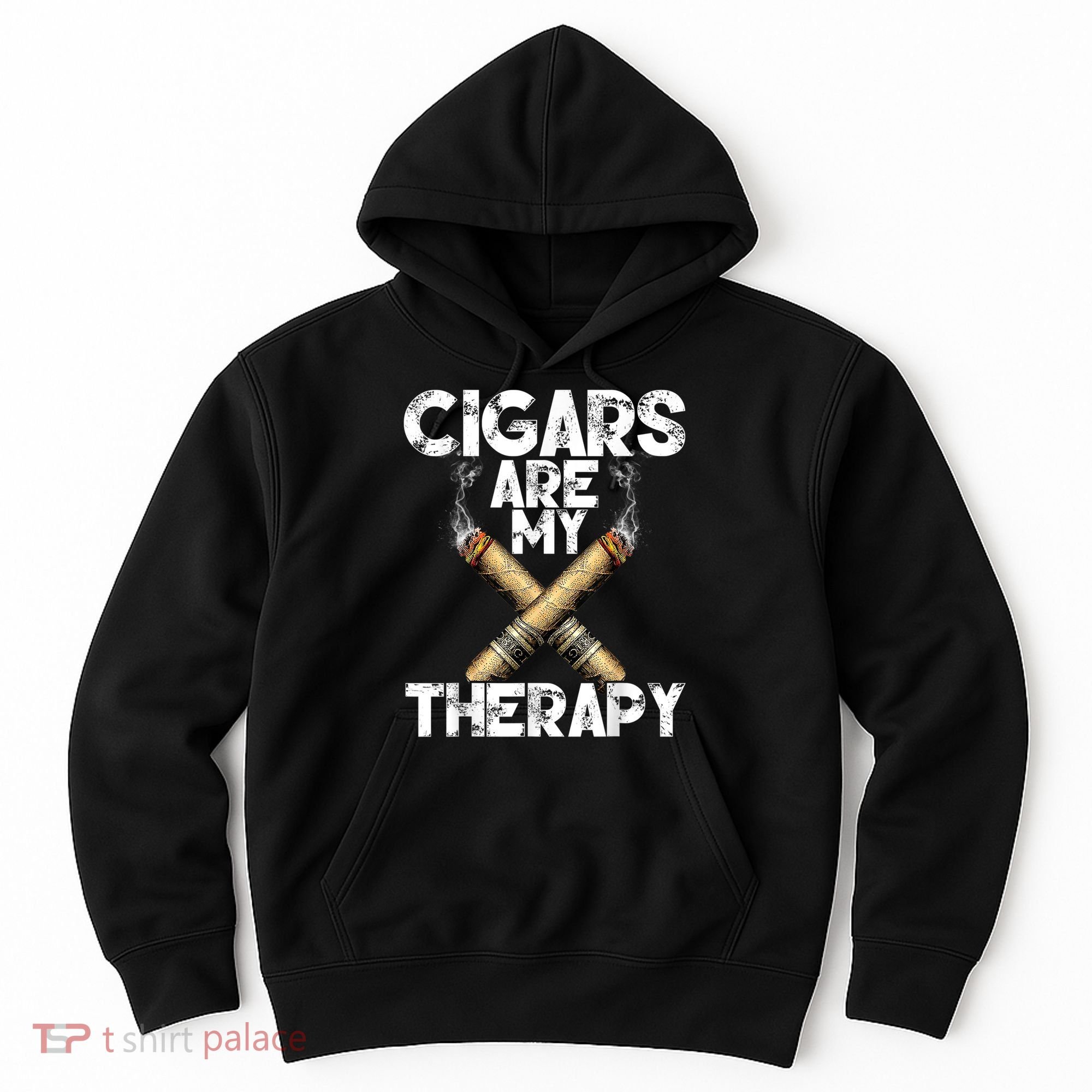 Cool Funny Cigar For Men Cigars Are My Therapy Hoodie