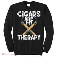 Cool Funny Cigar For Men Cigars Are My Therapy Sweatshirt thumb 0