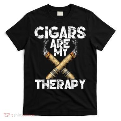 Cool Funny Cigar For Men Cigars Are My Therapy T-Shirt