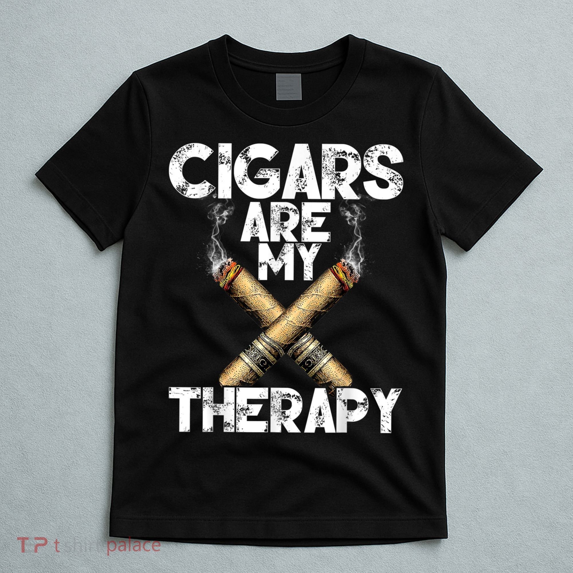 Cool Funny Cigar For Men Cigars Are My Therapy T-Shirt