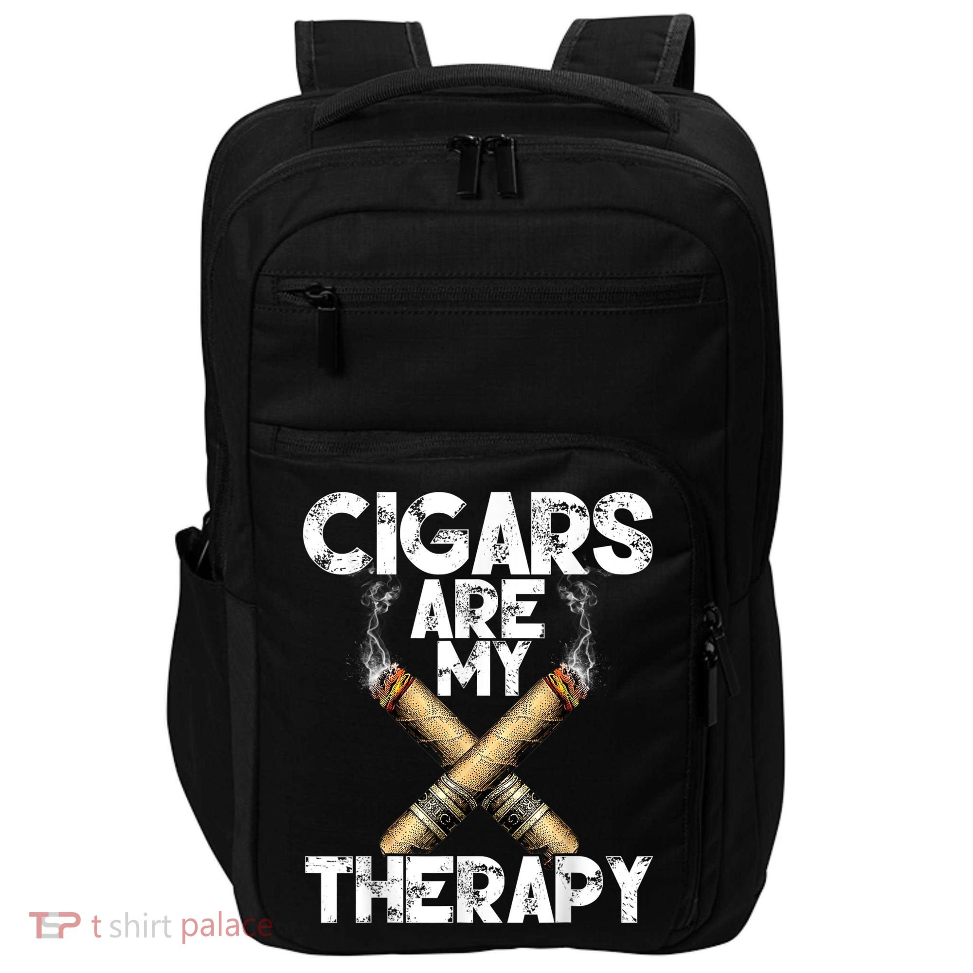 Cool Funny Cigar For Men Cigars Are My Therapy Impact Tech Backpack