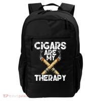 Cool Funny Cigar For Men Cigars Are My Therapy Backpack thumb 0