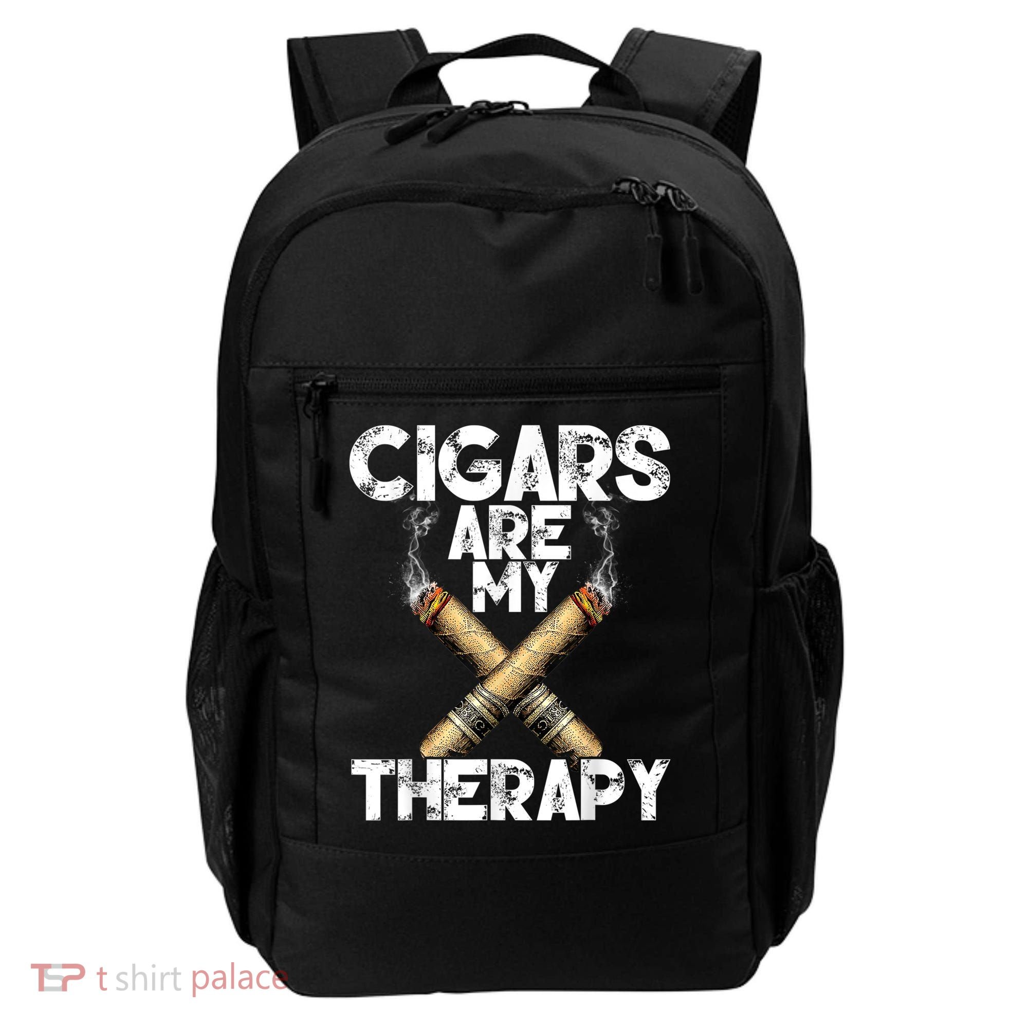 Cool Funny Cigar For Men Cigars Are My Therapy Backpack
