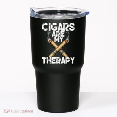Cool Funny Cigar For Men Cigars Are My Therapy Tumbler