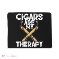 Cool Funny Cigar For Men Cigars Are My Therapy Mousepad thumb 0
