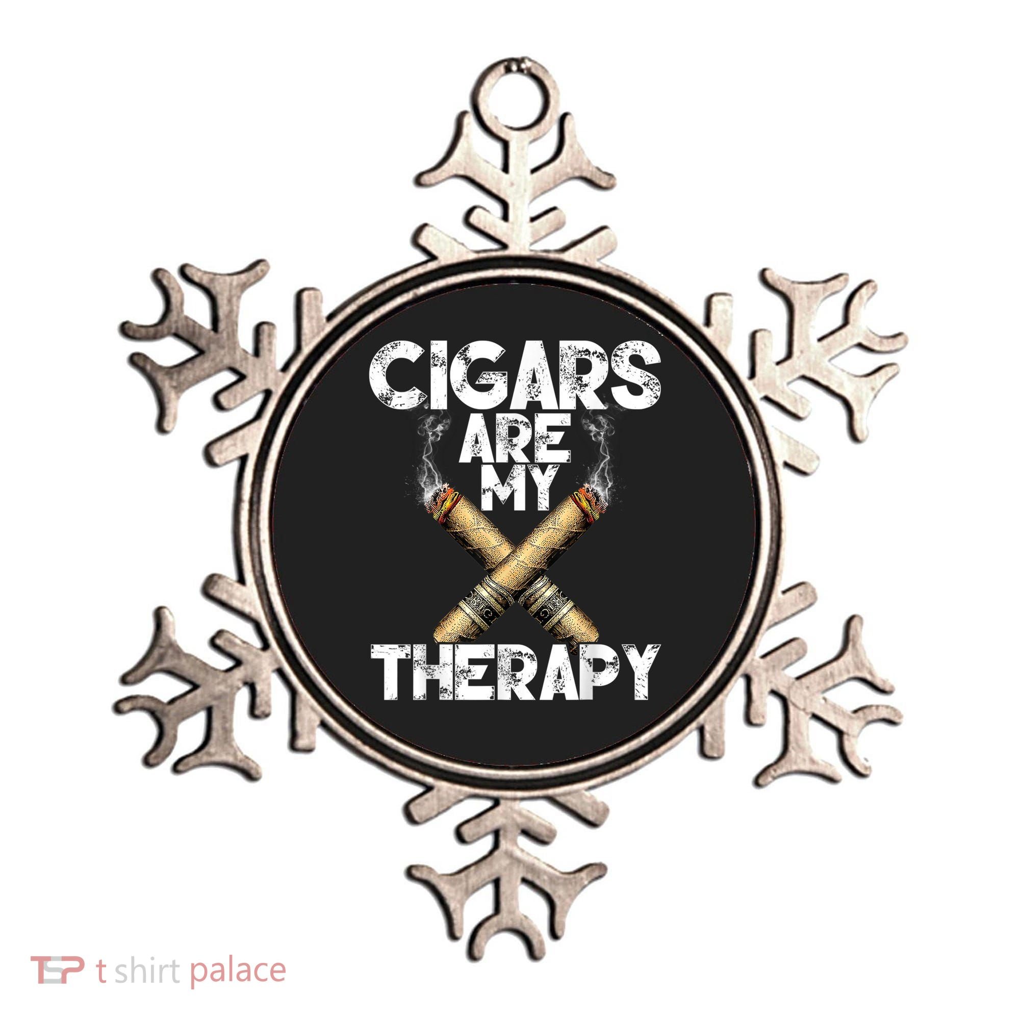 Cool Funny Cigar For Men Cigars Are My Therapy Ornament