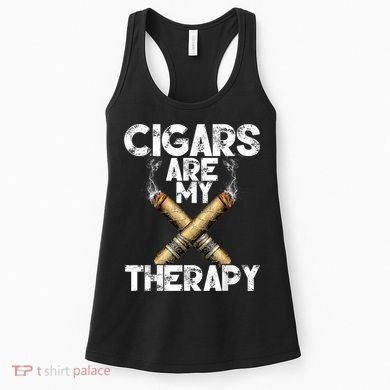 Cool Funny Cigar For Men Cigars Are My Therapy Women's Tank Top