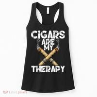Cool Funny Cigar For Men Cigars Are My Therapy Women's Tank Top thumb 0