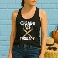 Cool Funny Cigar For Men Cigars Are My Therapy Women's Tank Top thumb 2