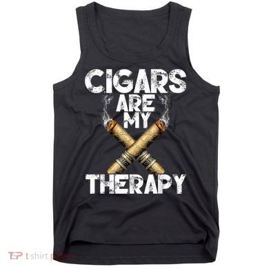Cool Funny Cigar For Men Cigars Are My Therapy Tank Top