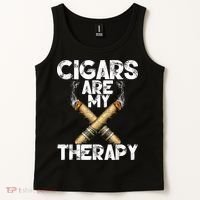 Cool Funny Cigar For Men Cigars Are My Therapy Tank Top thumb 2