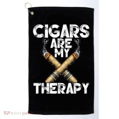 Cool Funny Cigar For Men Cigars Are My Therapy Golf Towel