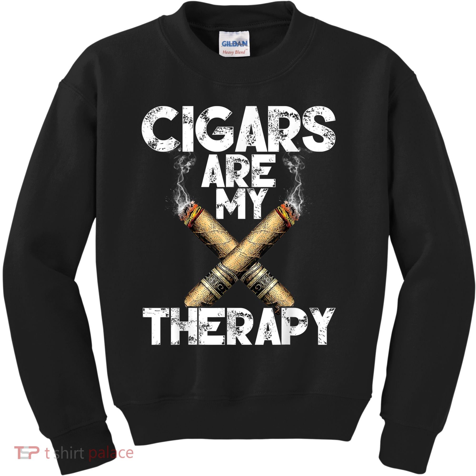 Cool Funny Cigar For Men Cigars Are My Therapy Kids Sweatshirt