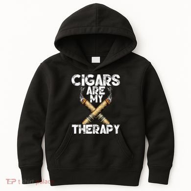 Cool Funny Cigar For Men Cigars Are My Therapy Kids Hoodie