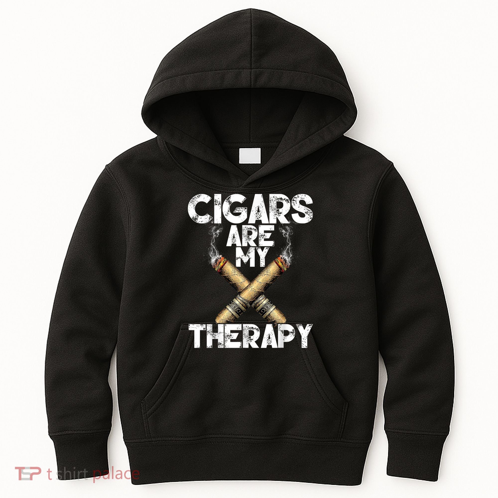 Cool Funny Cigar For Men Cigars Are My Therapy Kids Hoodie