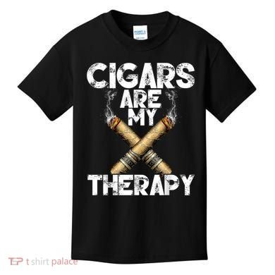 Cool Funny Cigar For Men Cigars Are My Therapy Kids T-Shirt