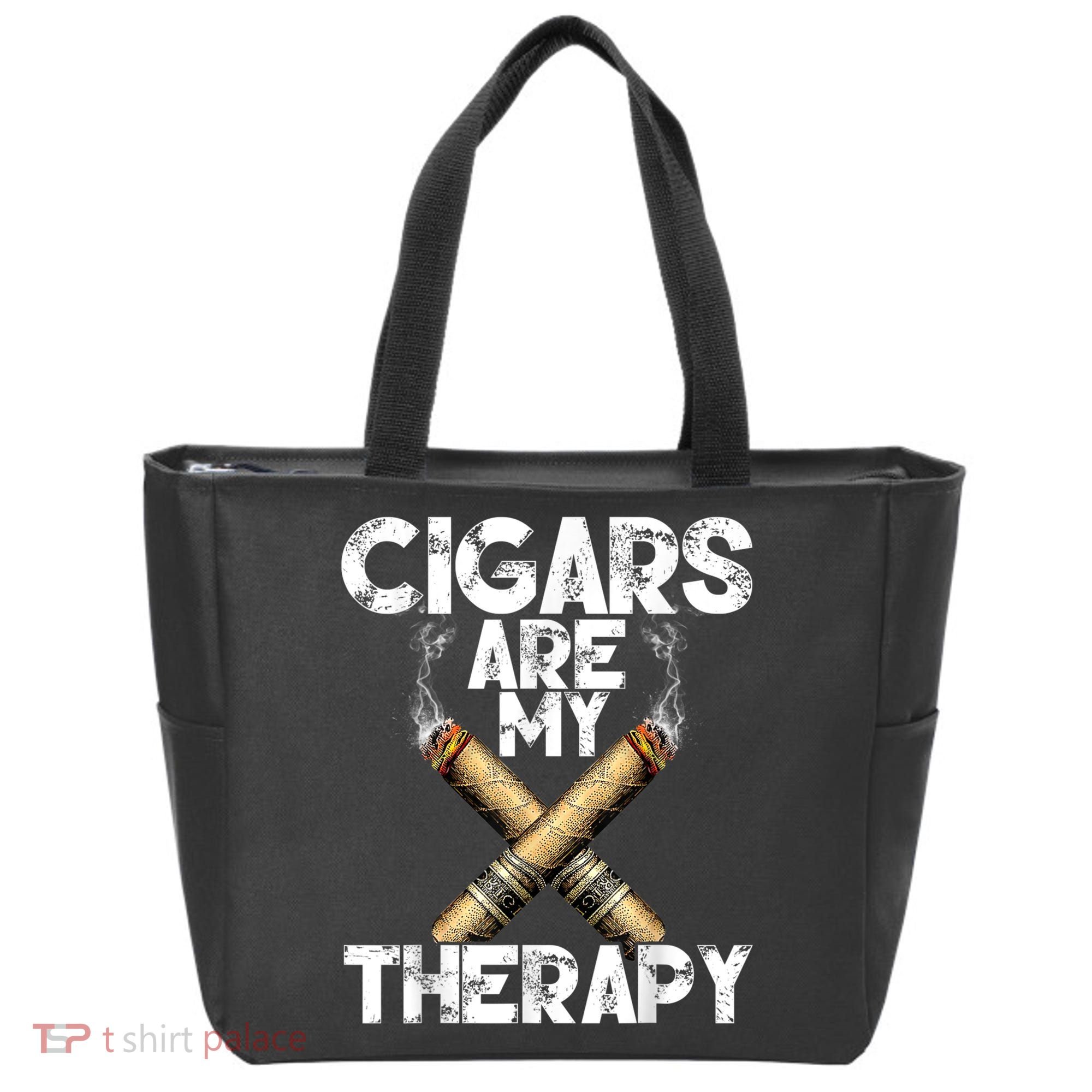 Cool Funny Cigar For Men Cigars Are My Therapy Tote Bag