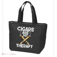 Cool Funny Cigar For Men Cigars Are My Therapy Tote Bag thumb 3