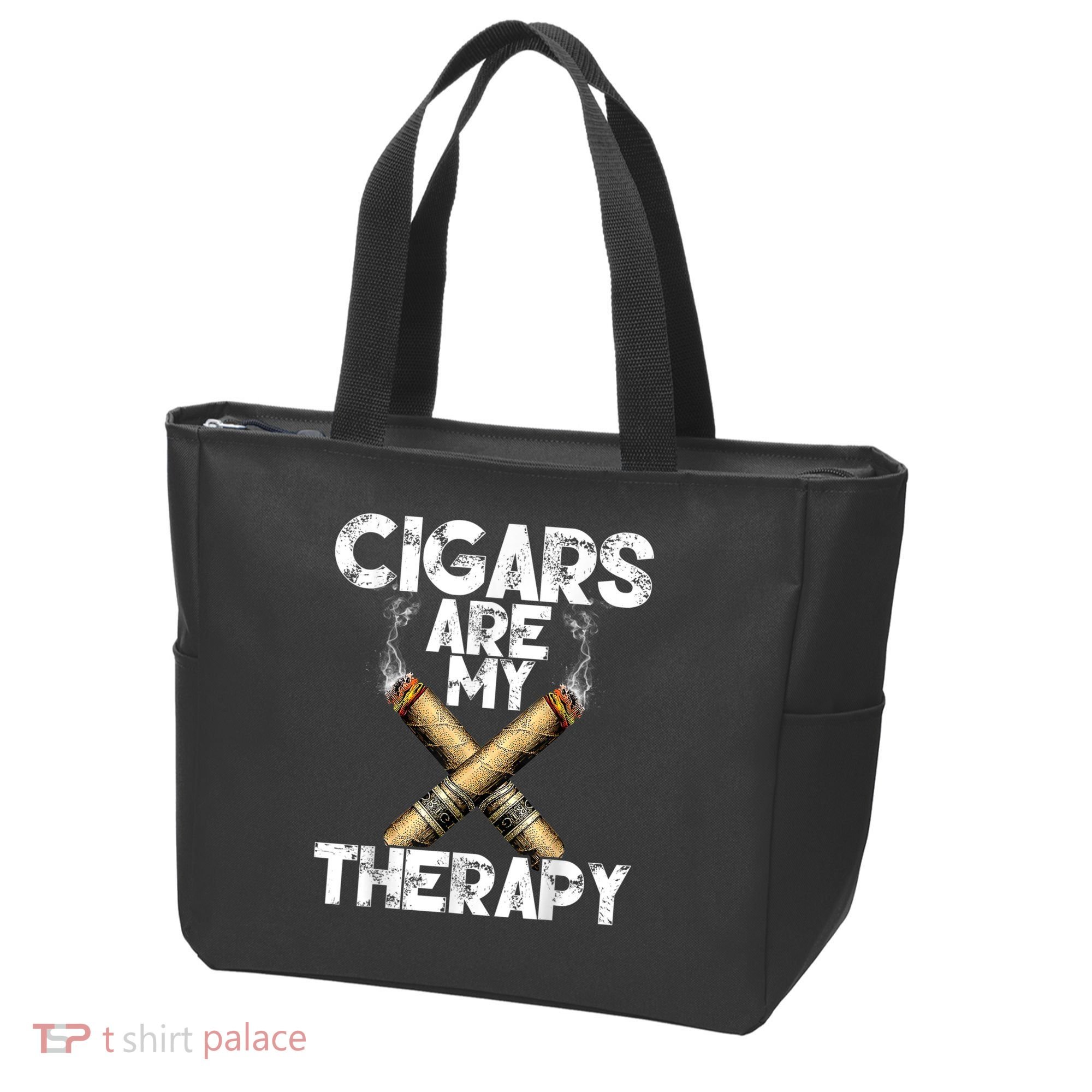 Cool Funny Cigar For Men Cigars Are My Therapy Tote Bag