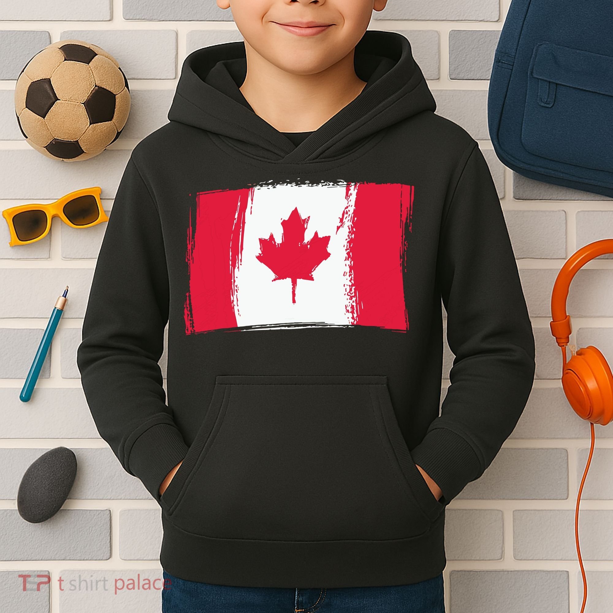 Canadian Flag Canada Flag Canada Lover Kids Hoodie