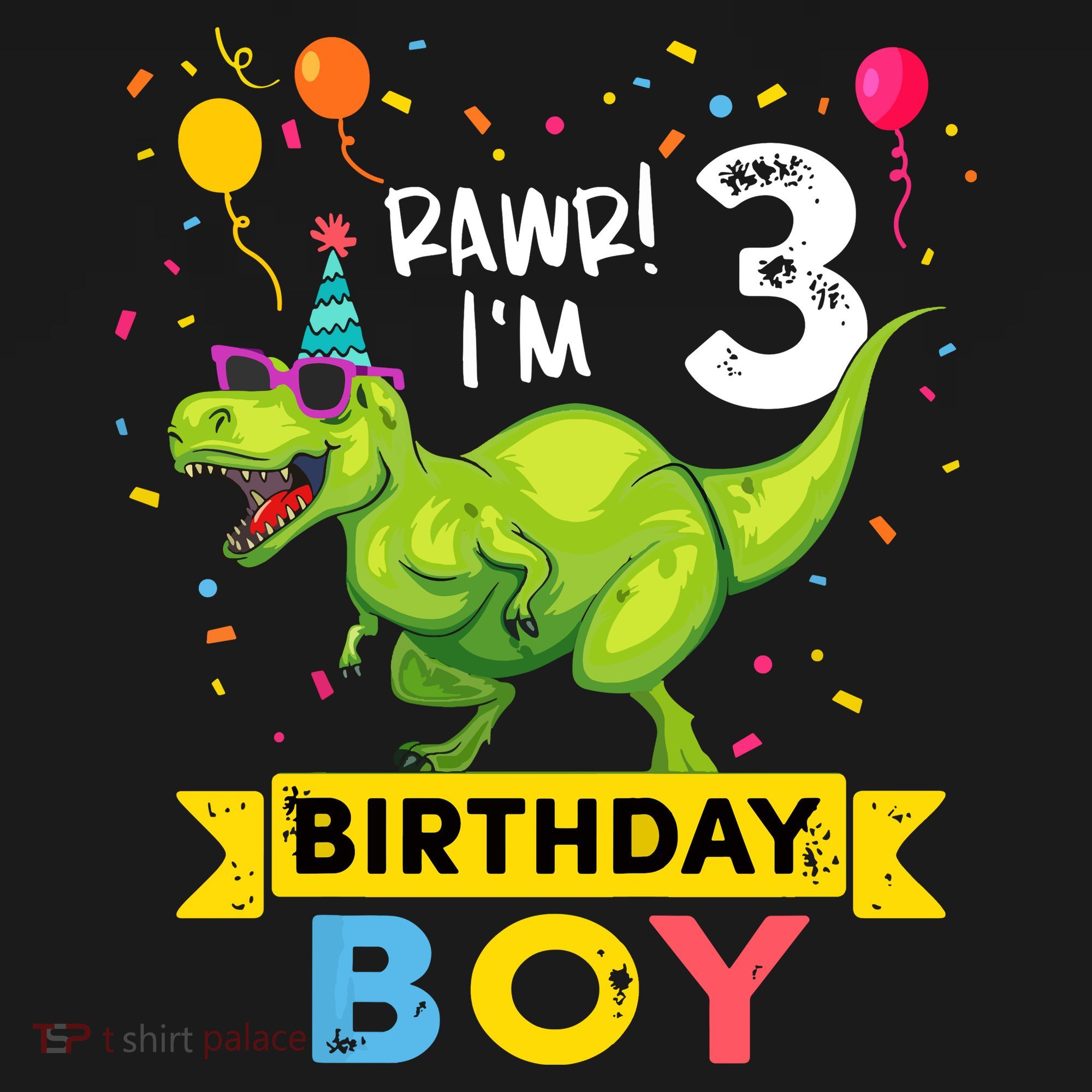 Cute Funny Cute T Rex Dinosaur 3 Year Old Funny 3rd Birthday Kids Long Sleeve Shirt