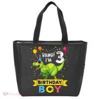 Cute Funny Cute T Rex Dinosaur 3 Year Old Funny 3rd Birthday Tote Bag thumb 0