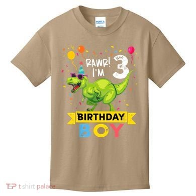 Cute Funny Cute T Rex Dinosaur 3 Year Old Funny 3rd Birthday Kids T-Shirt