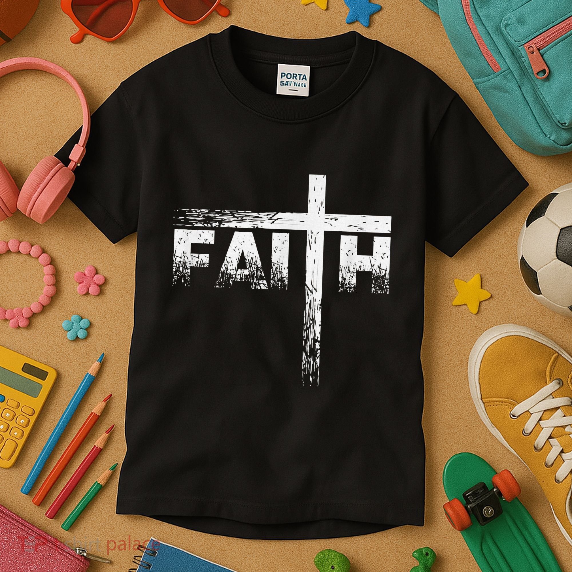 Christian Faith & Cross Christian Faith Kids T-Shirt