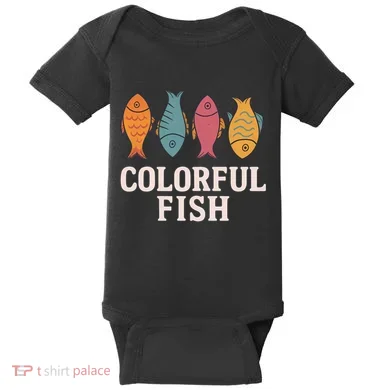 Colorful Fish Baby Bodysuit