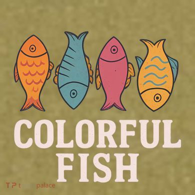 Colorful Fish Garment-Dyed Women's Muscle Tee