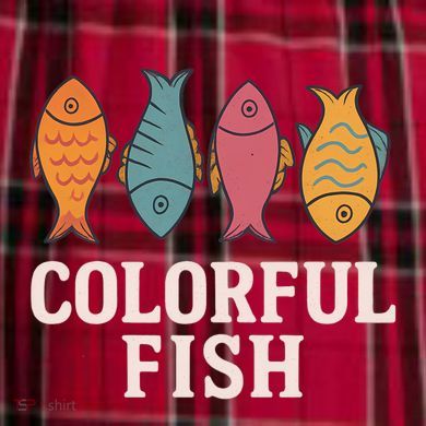 Colorful Fish Men's Flannel Plaid Pajama Pants