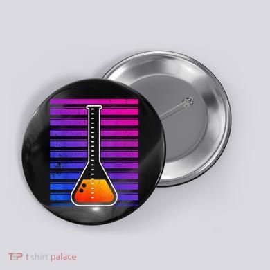 Chemistry Flask Chemical Engineer Button