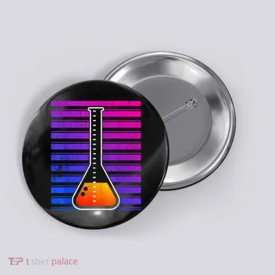 Chemistry Flask Chemical Engineer Button