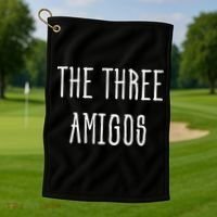 Cute Funny Cinco De Mayo The Three Amigos Gift Golf Towel thumb 1