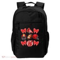 Cute Football Cheer Fan Lover Coquette style Backpack thumb 0