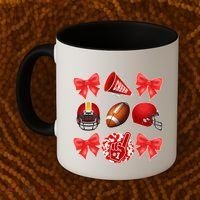 Cute Football Cheer Fan Lover Coquette style Coffee Mug thumb 2