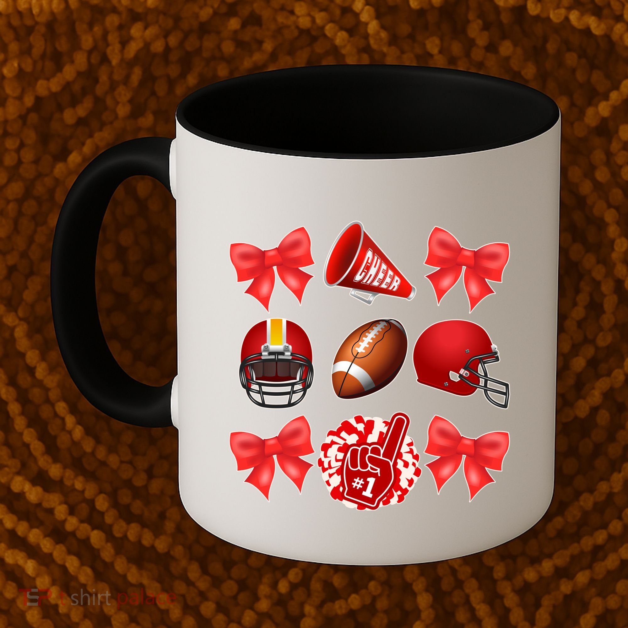Cute Football Cheer Fan Lover Coquette style Coffee Mug