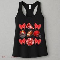 Cute Football Cheer Fan Lover Coquette style Women's Tank Top thumb 3