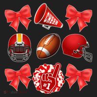 Cute Football Cheer Fan Lover Coquette style Hat thumb 2